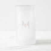 Goud en grijs Monogram-wasscript Matglas Bierpul (Center)