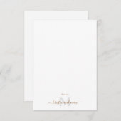 Goud en grijs Monogram White Weddenschap Bedankkaart (Voorkant / Achterkant)