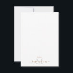 Goud en grijs Monogram White Weddenschap Bedankkaart<br><div class="desc">Bieden bedankt je kaartje. Goud en grijs monogram. Witte achtergrond.</div>