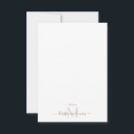 Goud en grijs Monogram White Weddenschap Bedankkaart<br><div class="desc">Bieden bedankt je kaartje. Goud en grijs monogram. Witte achtergrond.</div>