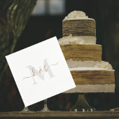 Goud en grijs Monogram Wit handschrift Servet