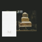 Goud en grijs Monogram Wit-witboek Servet