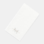 Goud en grijs Monogram Wit-witboek Servet (Hoek)