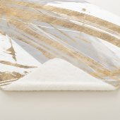 Goud en grijs sherpa deken (3/4)