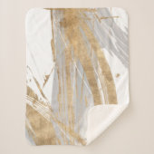 Goud en grijs sherpa deken (Voorkant)