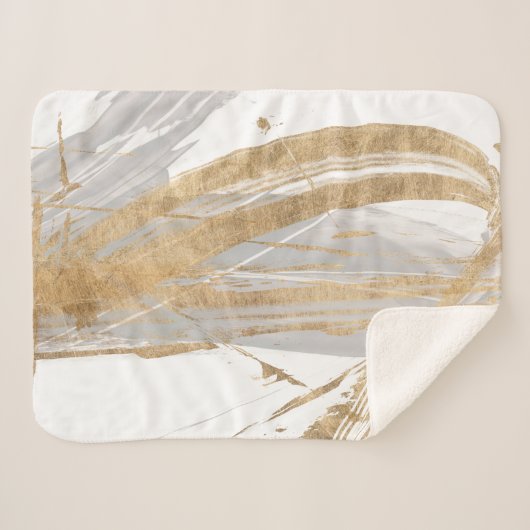 Goud en grijs sherpa deken (Voorkant (horizontaal))