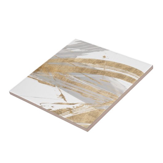 Goud en grijs tegeltje (Zijkant)