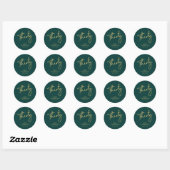 Goud en groen 30-jarige avontuur Hartelijk dank Ronde Sticker (Vel)