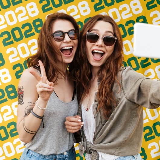 Goud en Groen Afstuderen Achtergrond Wandkleed