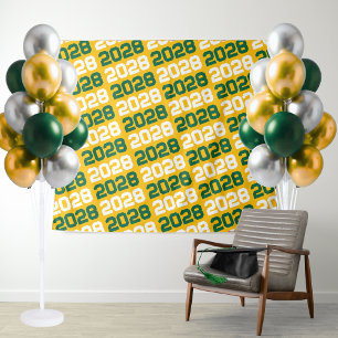 Goud en Groen Afstuderen Achtergrond Wandkleed