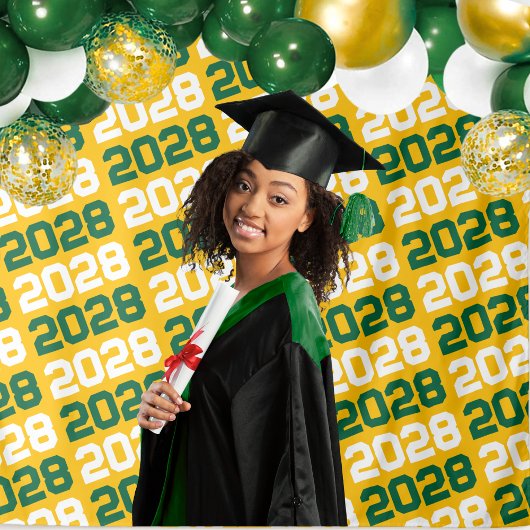 Goud en Groen Afstuderen Achtergrond Wandkleed