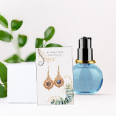 Goud en groen beeldscherm voor oormerken Visitekaa Visitekaartje