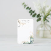 Goud en groen beeldscherm voor oormerken Visitekaa Visitekaartje (Staand voorkant)