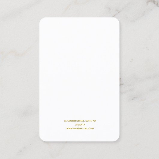 Goud en groen beeldscherm voor oormerken Visitekaa Visitekaartje (Achterkant)