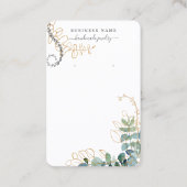 Goud en groen beeldscherm voor oormerken Visitekaa Visitekaartje (Voorkant)