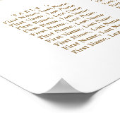 Goud en groen botanisch bruiloft poster (Hoek)