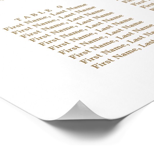 Goud en groen botanisch bruiloft poster (Hoek)