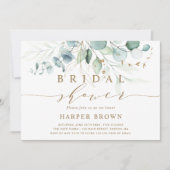 Goud en Groen Botanisch Vrijgezellenfeest Kaart (Voorkant)