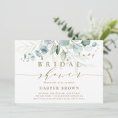 Goud en Groen Botanisch Vrijgezellenfeest Kaart (Staand voorkant)