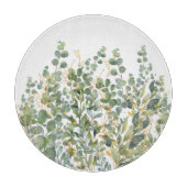 Goud en groen botanische eucalyptusbladeren snijplank (Voorkant)