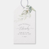 Goud en groen bruiloft dank u cadeau Labels Cadeaulabel (Voorkant)