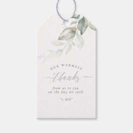 Goud en groen bruiloft dank u cadeau Labels Cadeaulabel