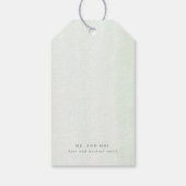 Goud en groen bruiloft dank u cadeau Labels Cadeaulabel (Achterkant)