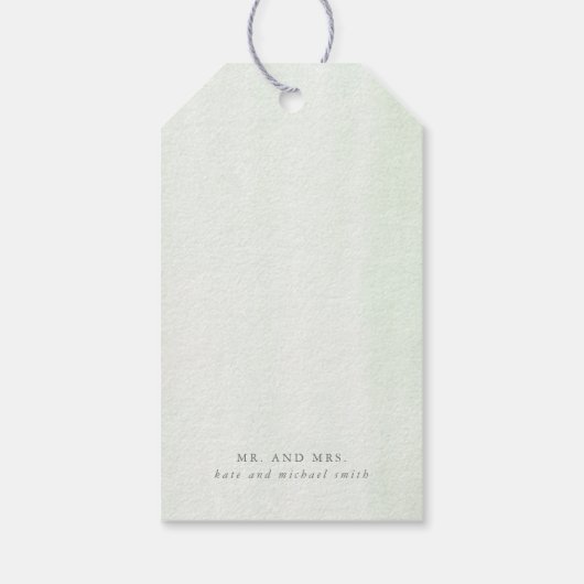 Goud en groen bruiloft dank u cadeau Labels Cadeaulabel (Achterkant)