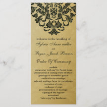 goud en groen bruiloft programma