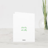 Goud en groen, dank u bedankkaart (Achterkant)