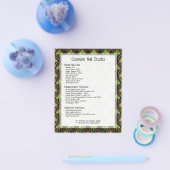 Goud en groen Deco-patroon Flyer (Enkel)