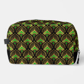 Goud en groen Deco-patroon Toilettasje (Voorkant)
