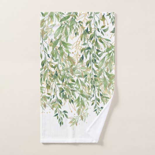 Goud en groen decoratief Plant Handdoek (Handdoek)