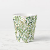 Goud en groen decoratief Plant Latte Mok (Voorkant)