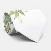 Goud en groen decoratief Plant Stropdas (Opgerold)