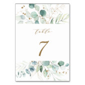 Goud en groen Elegant Botanical Wedding Kaart (Voorkant)