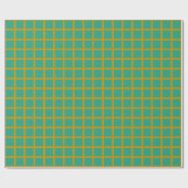 Goud en Groen Elegante Moderne Minimalistische Vak Cadeaupapier (Vlak)