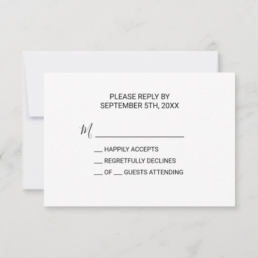  Goud en Groen Eucalyptus Bruiloft Rsvp (Achterkant)