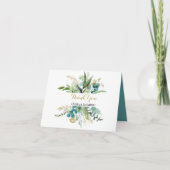 Goud en Groen Eucalyptus Dank u kaart (Voorkant)