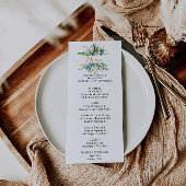 Goud en Groen Eucalyptus Diner Menu Kaart