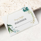 Goud en Groen Eucalyptus Luier Raffle Informatiekaartje