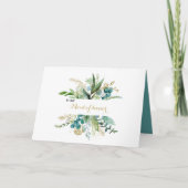 Goud en Groen Eucalyptus Maid of Honor Dank U Bedankkaart (Voorkant)