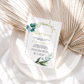  Goud en Groen Eucalyptus Vrijgezellenfeest Kaart