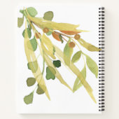 Goud en groen Foliage Recept Organizer Notitieboek (Achterkant)