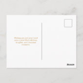 Goud en groen Gelukkig Nieuwjaar 2024 Briefkaart (Achterkant)