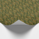 Goud en groen Keltisch Spiral knoopt pattern Cadeaupapier (Hoek)
