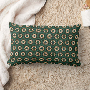 Goud en groen kerstpatroon kussen