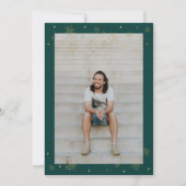 Goud en groen | Moderne grafische 25e verjaardag Kaart (Achterkant)