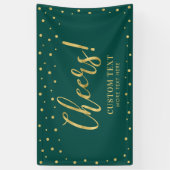 Goud en groen | Moderne kasten Alle gelegenheden Spandoek (Verticaal)