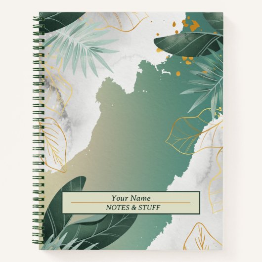 Goud en groen Notitieboek (Voorkant)